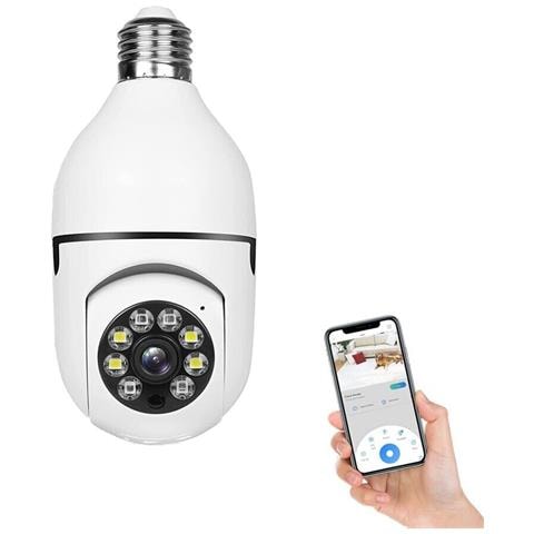 Telecamera Ip Led Lampadina E27 Wifi Smart Cam Videosorveglianza Controllo App - Foto 1
