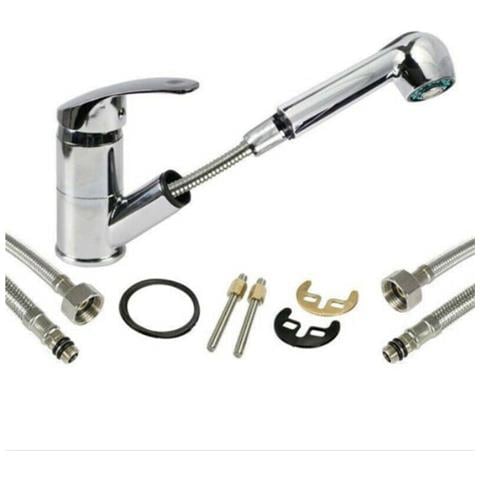 Rubinetto Miscelatore Monocomando Cucina Lavello Lavabo Doccetta Estraibile 8815 - Foto 2