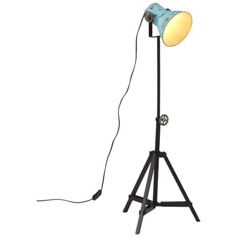Lampada Da Terra 25 W Blu Anticato 35x35x65/95 Cm E27 - Foto 1