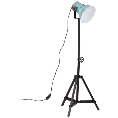 Lampada Da Terra 25 W Blu Anticato 35x35x65/95 Cm E27 - Foto 2