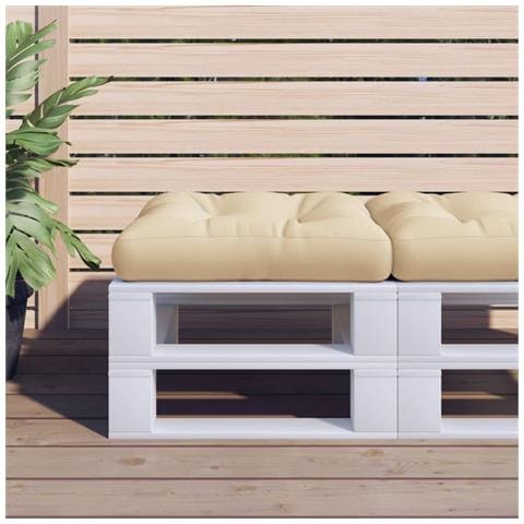 Cuscino Per Pallet Beige 58x58x10 Cm In Tessuto - Foto 1