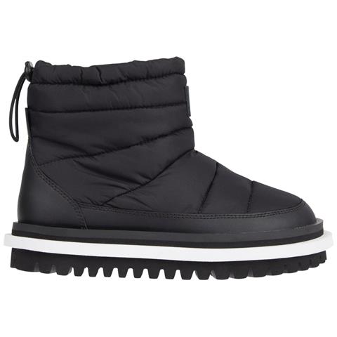 Padded Flat Boot Stivaletti Sintetico Scarpe Donna Nero Eu 36, En0en02292 Bds - Foto 2