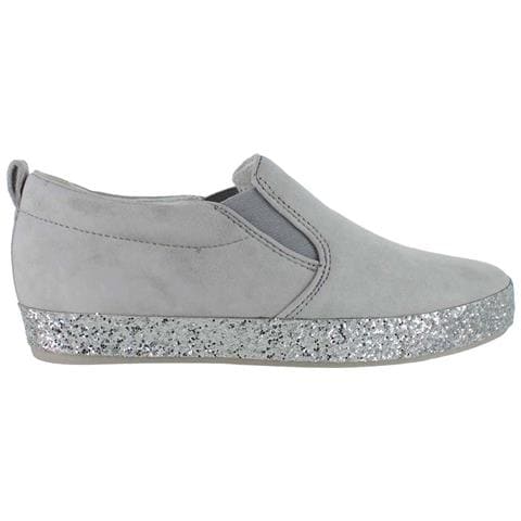 Mezze Scarpe Slip-on In Pelle Grigio Argento Da Donna 36 - Foto 1