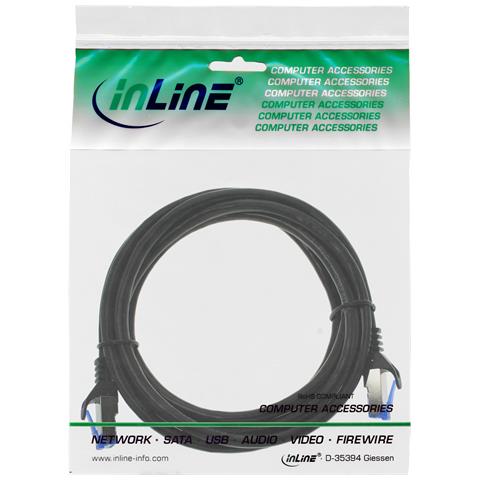 Cavo patch Lan, S /FTP, Cat. 6a, TPE flessibile, nero, 0,3m - Foto 2