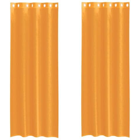 Tende In Voile Con Occhielli 2 Pz Arancio 140x300 Cm - Foto 2