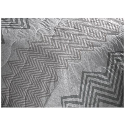 Trapuntino Piumino Estivo Primaverile 100gr Mq Leggero Disegno Zig Zag 1 Piazza E Mezza Beige - Foto 2