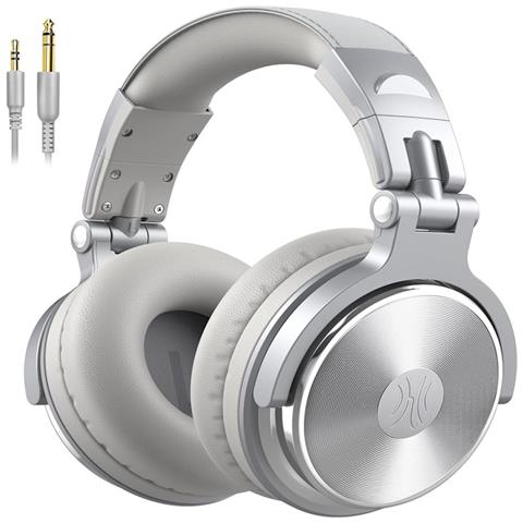Studio Pro 10 Hi-Res Cuffie DJ Cablate c / Shareporte e Microfono Silver - Foto 1