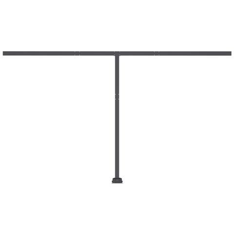 Tenda Da Sole Manuale Con Palo 400x300 Cm Arancione /marrone - Foto 8