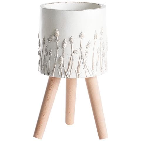 Vaso Per Piante Rialzato Janina 24 Cm Bianco Sporco - Foto 2