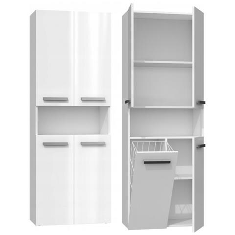 NEL 1K DK BPOL armadietto di conservazione per bagno Bianco - Foto 1