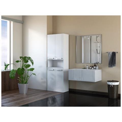 NEL 1K DK BPOL armadietto di conservazione per bagno Bianco - Foto 2