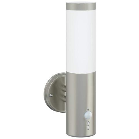Luce da Parete Esterna con Sensore Argento Acciaio Inossidabile IP44 - Foto 1