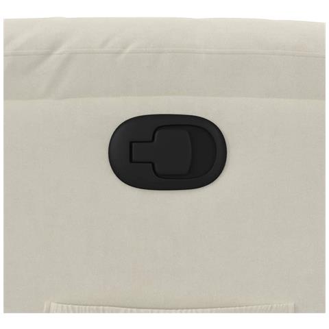 Poltrona Reclinabile Crema in Velluto - Foto 9