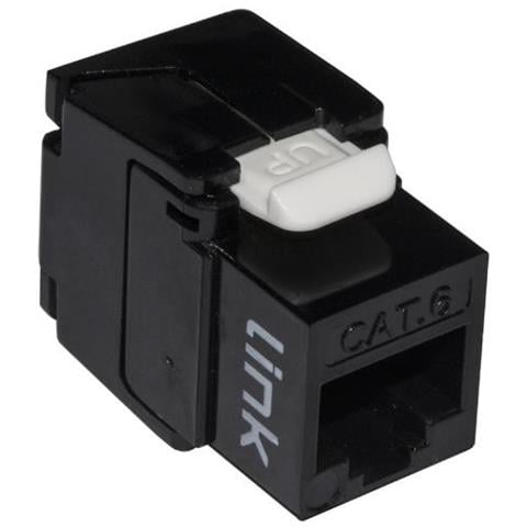 Presa Rete Keystone Jack Rj45 Categoria 6 Utp Tooless Colore Nero 180  Contatti Dorati 50 Micron - Lk6utb - Foto 1
