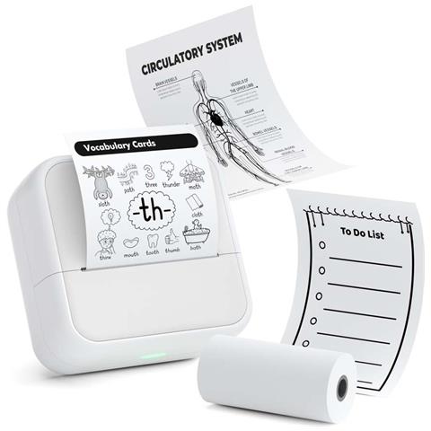 Stampante Termica Bluetooth 58mm - Portatile E Senza Inchiostro Per Ios E Android White - Foto 1