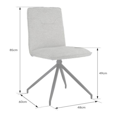 Set Di 2 Sedie In Tessuto Verde Aren - Foto 2