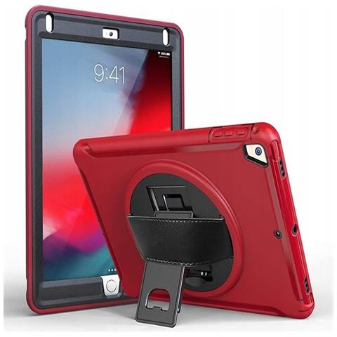 Custodia Per Ipad Air 2/air 1/pro 9.7"" Con Supporto Girevole Rosso - Foto 1