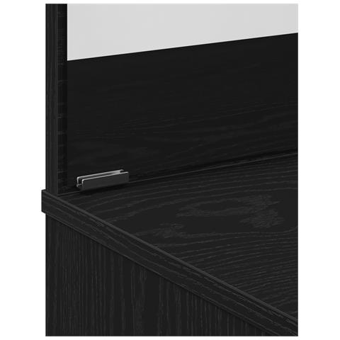 Tavolo da trucco in rovere nero con specchio - 86.5 x 35 x 136 cm - Foto 9