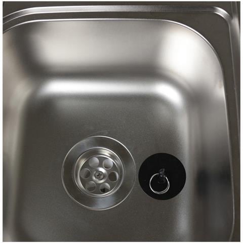 Tappo Universale Per Lavandino Con Portachiavi - Tappo Di Scarico In Plastica Nera - Foto 3