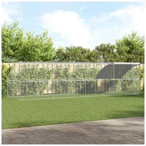 Gabbia per polli Argento 800 x 200 x 198.5 cm Acciaio zincato - Foto 2