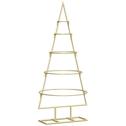 Albero di Natale in metallo con supporto Oro 90 cm - Foto 1