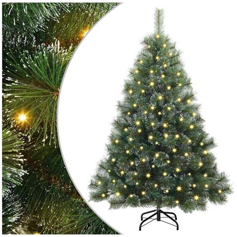Albero di Natale artificiale con 150 LED Verde 120 cm PE e PVC - Foto 1