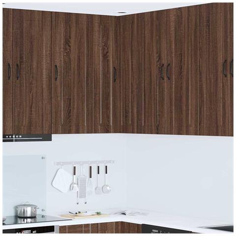Pensile cucina con lo scaffale Rovere Marrone 57 x 57 x 100 cm - Foto 2