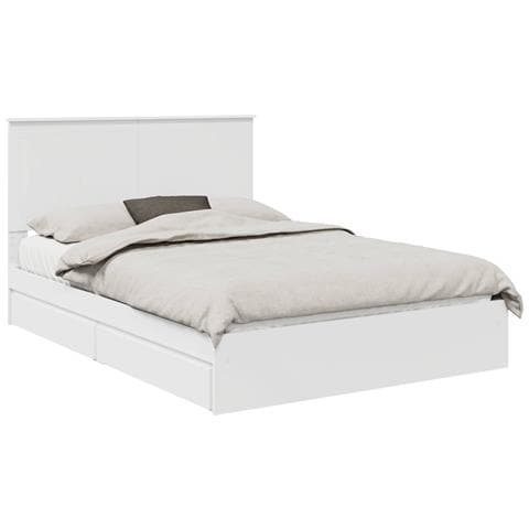 Letto con Contenitore Bianco 140 x 200 cm Legno multistrato - Foto 1