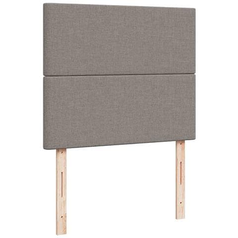 Struttura Letto Pouf con Materasso Tortora 120x190 cm Tessuto - Foto 9