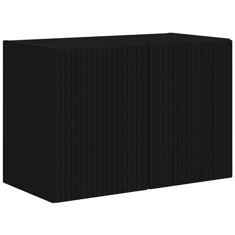 Mobile TV da parete Nero 59,5 x 31 x 40 cm Legno multistrato - Foto 1