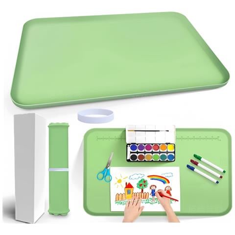 Tappetino Pieghevole In Silicone Per Pittura - Lavabile E Portatile Green - Foto 2
