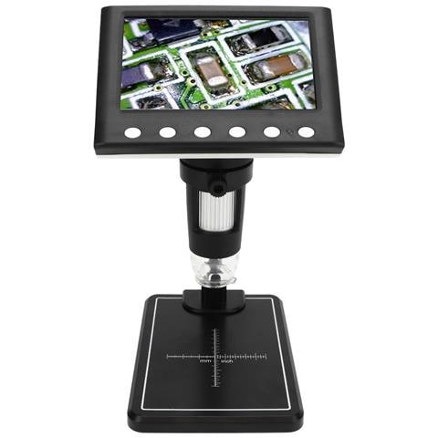 Mikroscopio Digitale Con Display 4,3"" + Stazione Saldante 2in1 - Ingrandimento 40x-1000x, 8 Led, Potenza 660w, Usb, Microsd - Foto 8