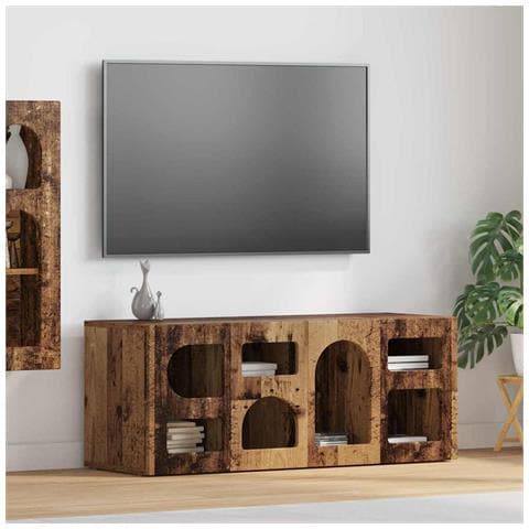 Mobile TV Legno vecchio 100 x 35 x 40 cm Legno multistrato - Foto 2