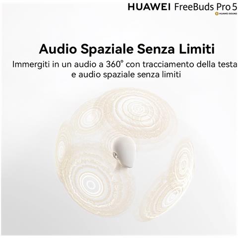 FreeBuds Pro 5 Grey, Cuffie Wireless Bluetooth, Cancellazione del Rumore con AI Dual-Engine per Business e Ufficio, Vestibilità Sicura con Suono Immersivo, Chiamate Stabili, IP57, Compatibili con iOS, Android e Windows. Grigio - Foto 2