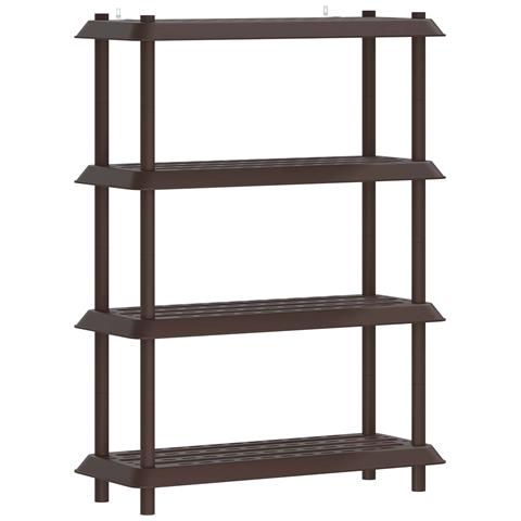Unità di scaffalatura 4 livelli 100 x 40 x 136,5 cm PP Marrone - Foto 1