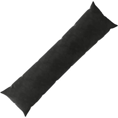 Cuscino con cuscino HEERLEN Nero 40 x 145 cm Velluto - Foto 1