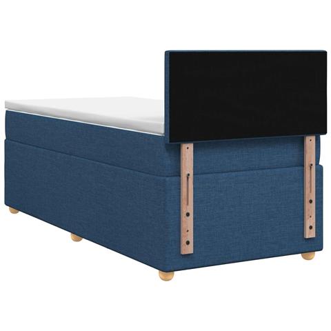 Letto box spring con materasso Blu 90 x 200 cm Tessuto - Foto 9