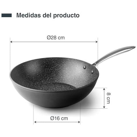 27148 - Wok Easy, in alluminio forgiato, con rivestimento antiaderente a triplo strato - Foto 3