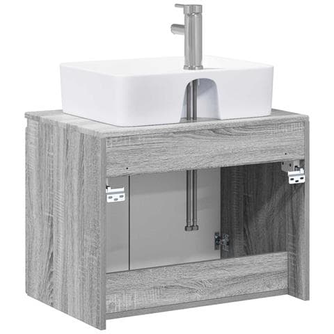 Set di mobili per il bagno Sonoma grigio Legno ingegnerizzato - Foto 10