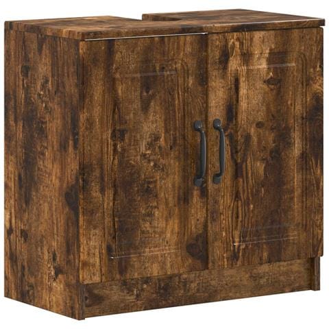 Armadio per Lavabo da Bagno UTRECHT Rovere Fumo - Foto 1
