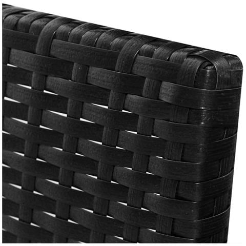 Set Divani da Giardino 3 pz con Cuscini in Polyrattan Nero - Foto 6