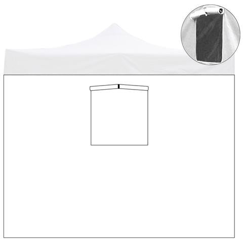 Telo Laterale Con Finestra Gazebo 3x3mt Tessuto Oxford 600d Impermeabile 9005/3 - Foto 3