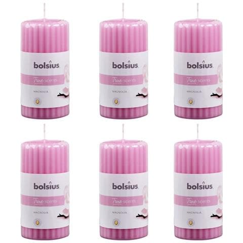 Candele Profumate Rigate 6 Pz 120x58 Mm Magnolia - Foto 1