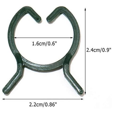 100 Clips Impianto Pcs Clip Giardino Vitato Clip Di Fissaggio Per Stelo Support (m)  - Foto 2