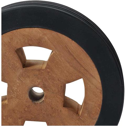 Rotelle di Ricambio per Lettini Prendisole 2pz Massello di Teak - Foto 2