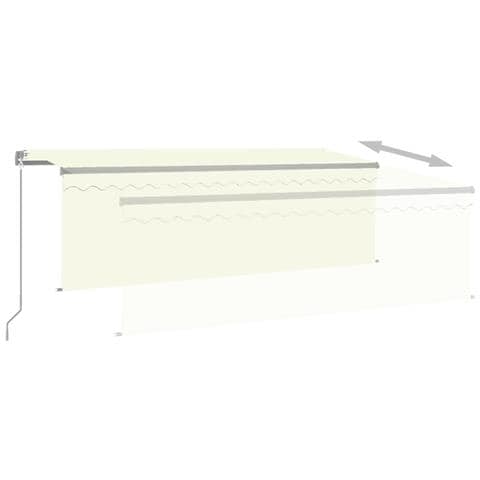 Tenda da Sole Retrattile Manuale con LED 4x3 m Crema - Foto 2