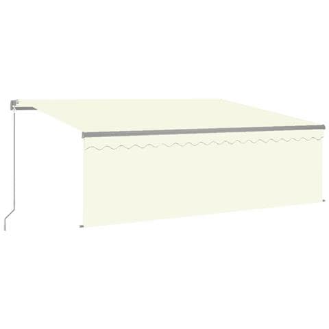 Tenda da Sole Retrattile Manuale con LED 4x3 m Crema - Foto 1