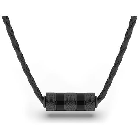 Collana da Uomo in Pelle, ""Solid"", 60cm, Nero - Foto 1