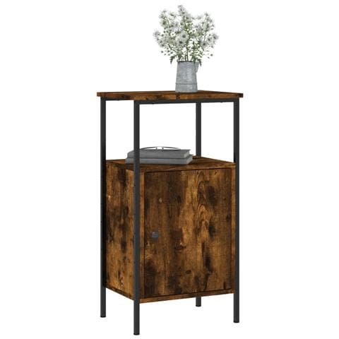 Comodino Rovere Fumo 41x31x80 Cm Legno Multistrato - Foto 2