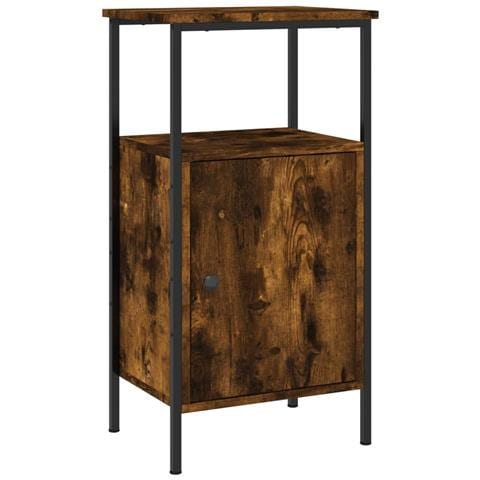 Comodino Rovere Fumo 41x31x80 Cm Legno Multistrato - Foto 1